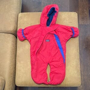 Patagonia Red and Blue Snowsuit